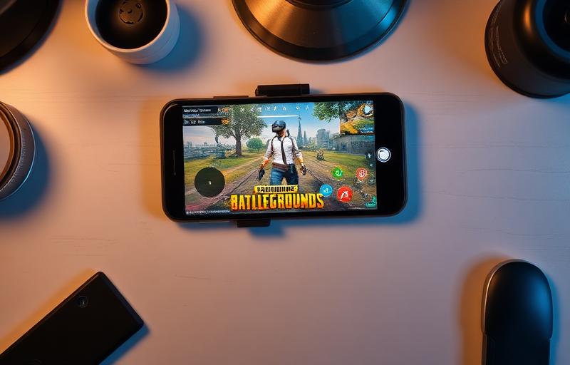 PUBG MOBILE on mobile device, map view